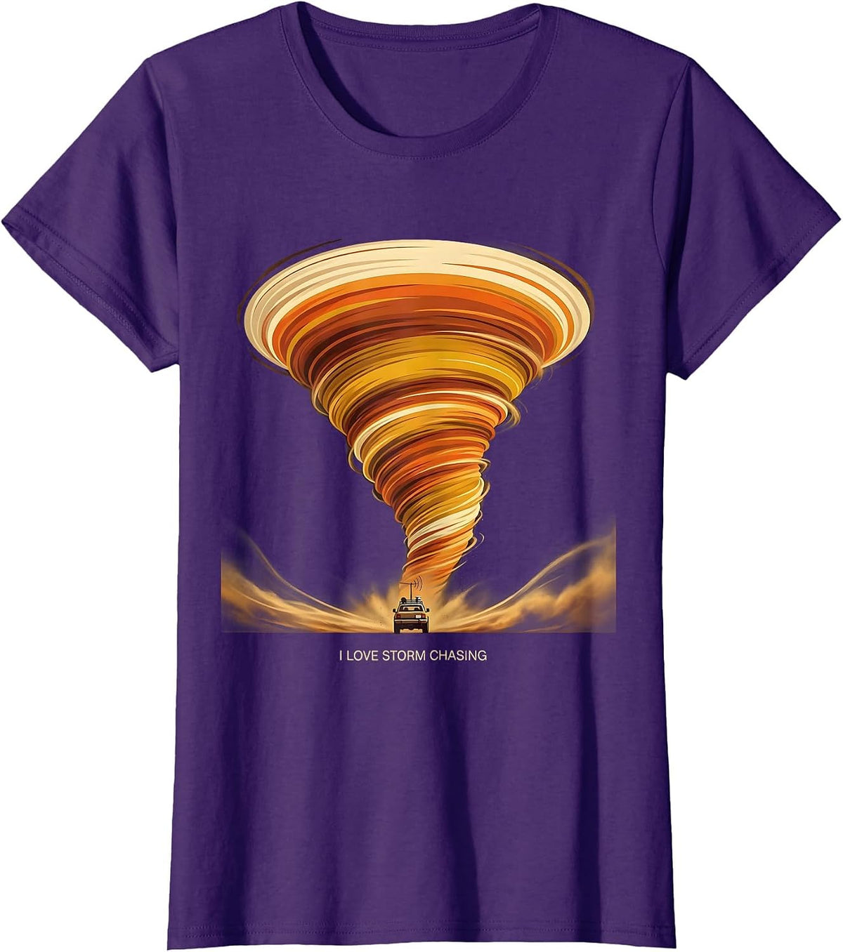 Women's I Love Storm Chasing Retro 70s Meteorology Gift for Storm T-Shirt - Purple