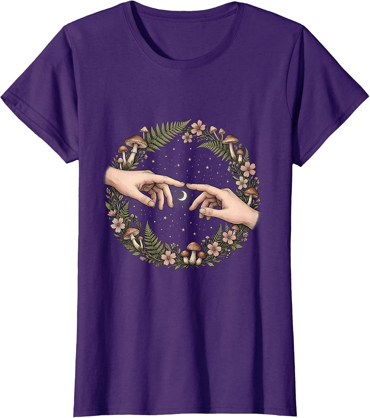 Women's Mental Health Matters Reaching Hands Graphic T-Shirt - Purple