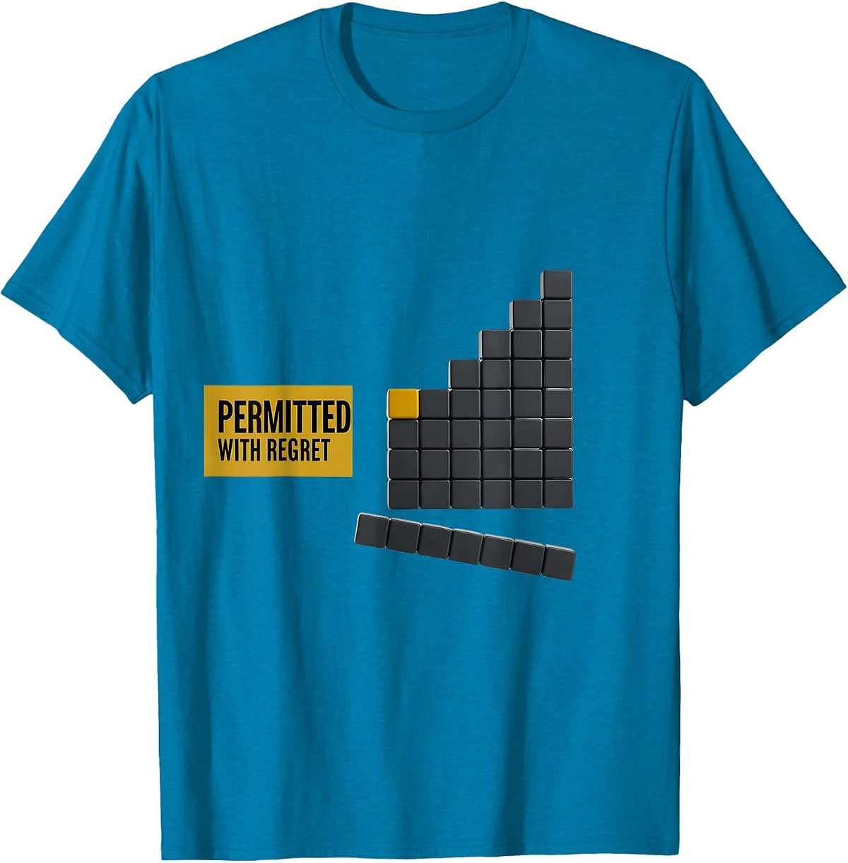 Permitted, With Regret Funny Periodic Table Chemistry T-Shirt - Sapphire Blue