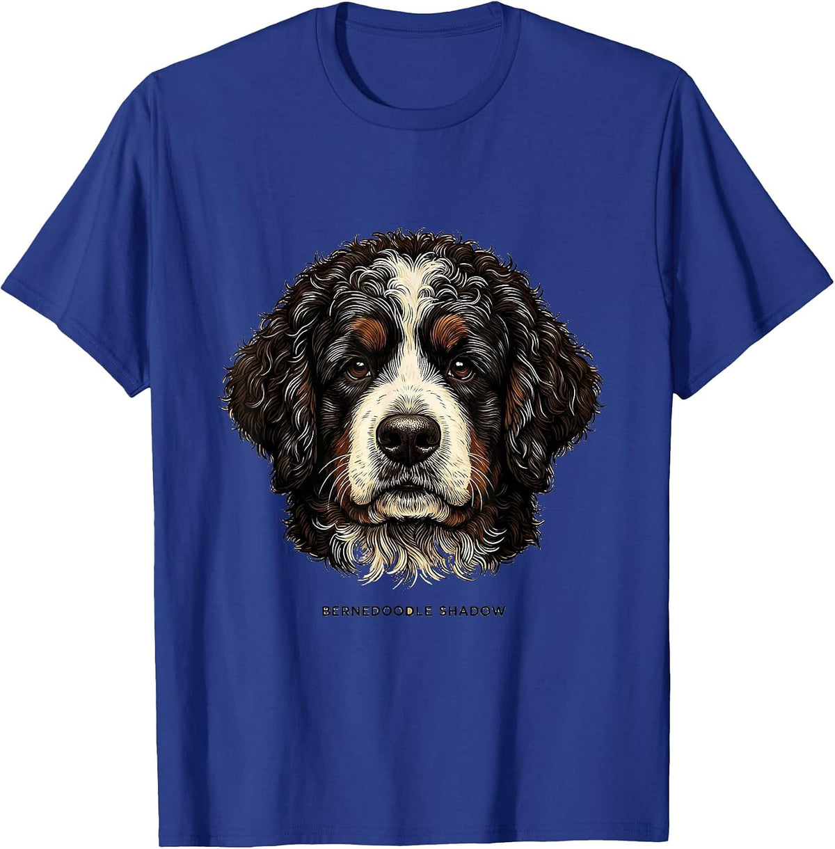 Men's Bernedoodle Shadow Funny Bernese Mountain Dog Owner Breed T-Shirt - Royal Blue