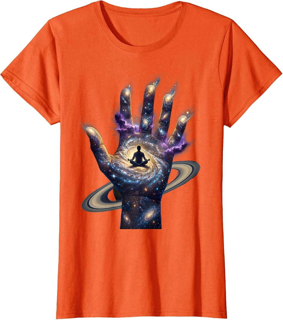 Mental Health Matters Giant Palm Figure Graphic T-Shirt - Orange