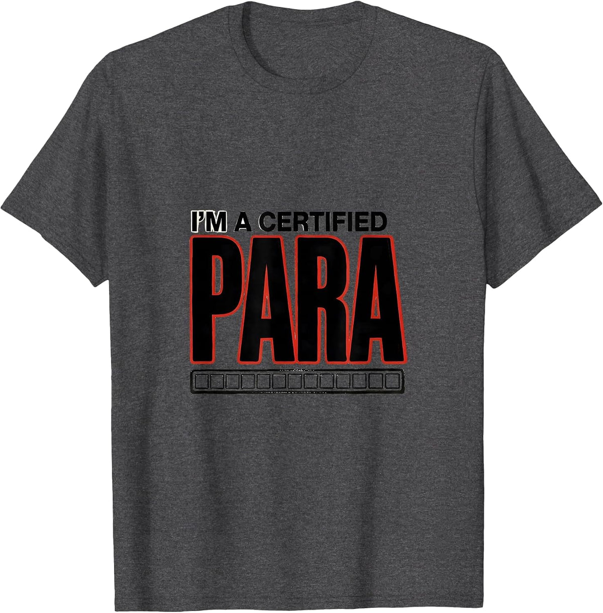 Men's I'm A Certified Para Funny Paraeducator Special Education T-Shirt - Dark Heather Grey