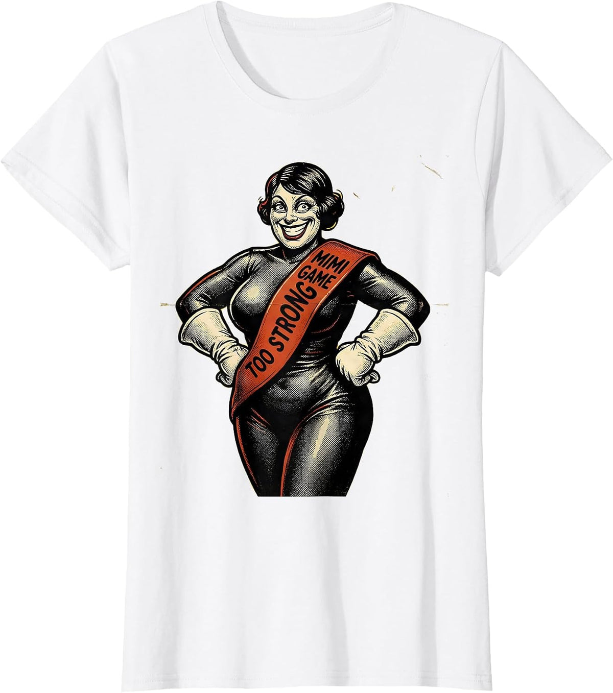 Women's Mimi Game Too Strong Grandma Design T-Shirt - White