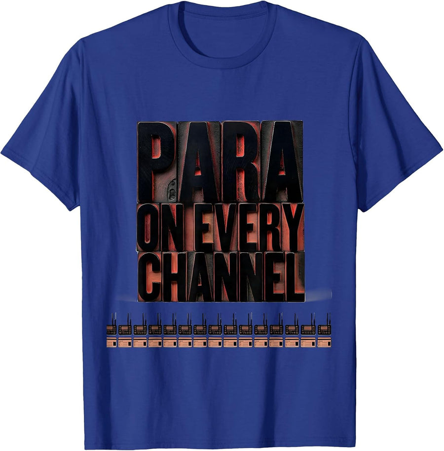 Para On Every Channel Funny Paraeducator Appreciation Gift T-Shirt - Royal Blue