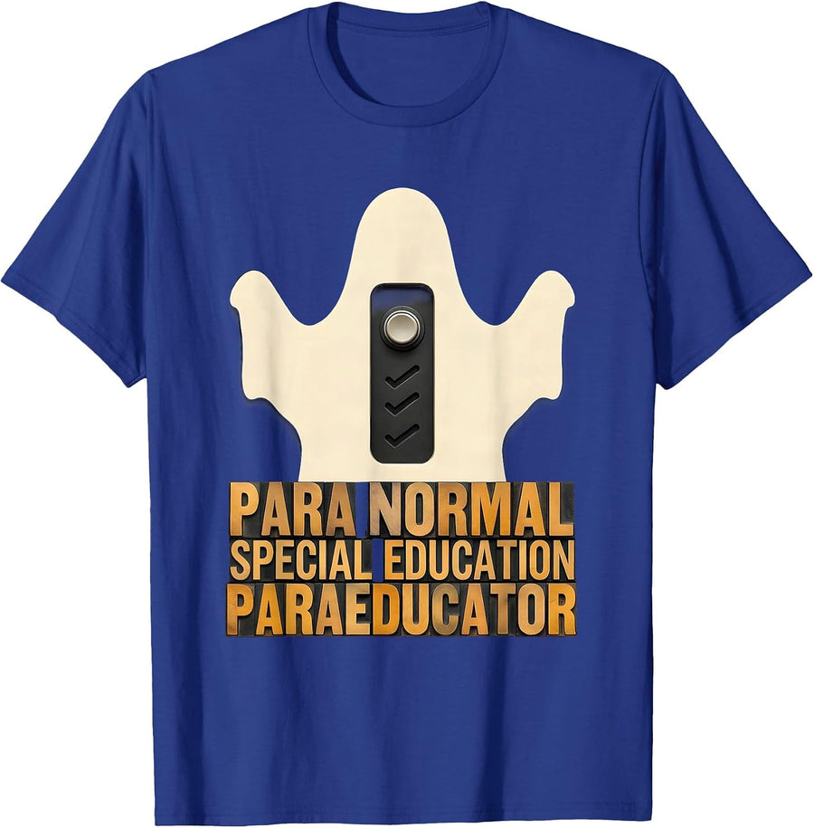 Para Normal Special Education Paraeducator Ghost T-Shirt - Royal Blue