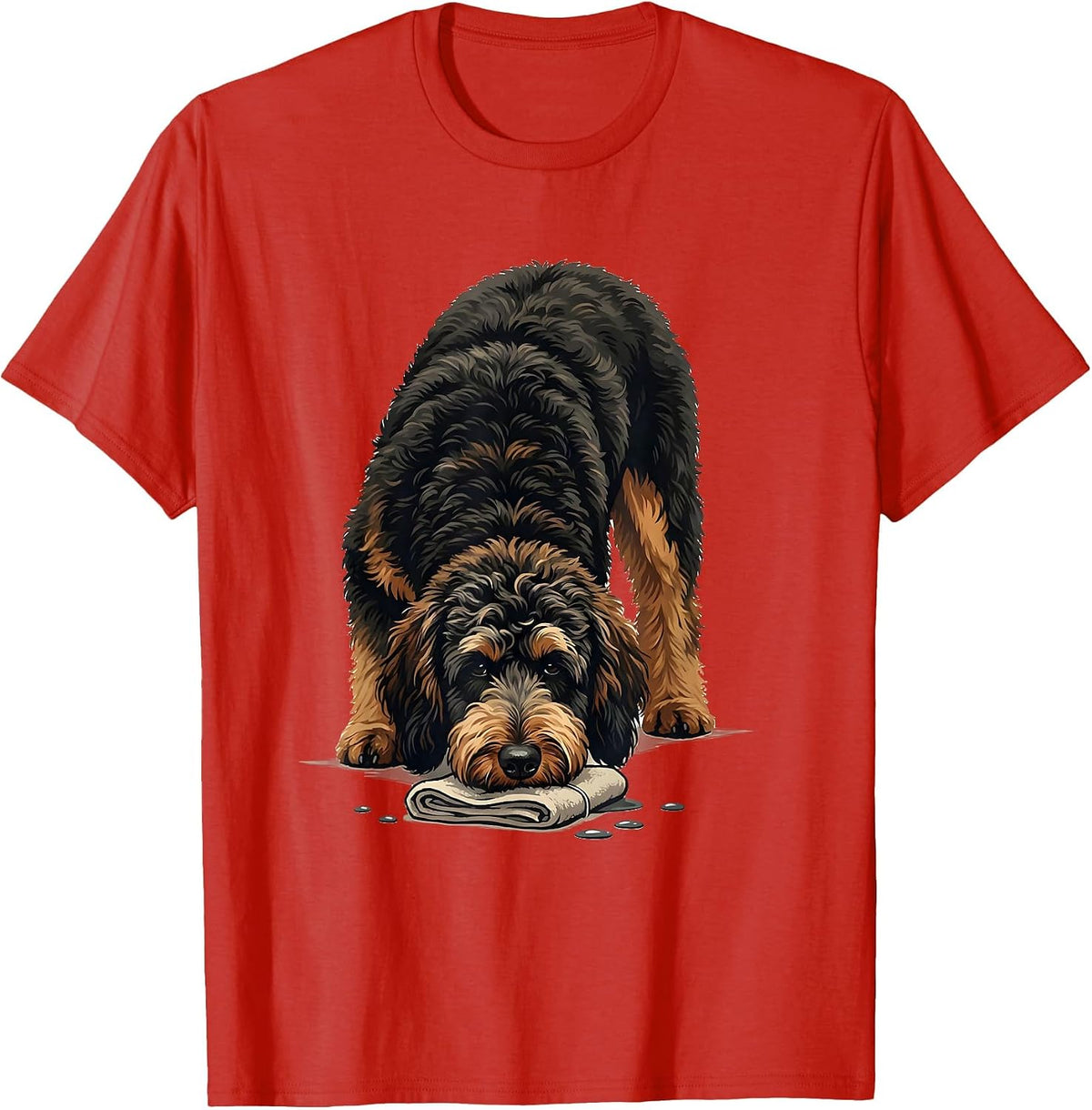 Men's Bernedoodle Jowls Humor Bernese Mountain Dog Owner T-Shirt - Red