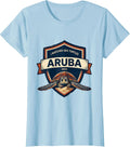 Women's I WATCHED SEA TURTLES ARUBA 2023 Souvenir Turtle Lover T-Shirt - Baby Blue