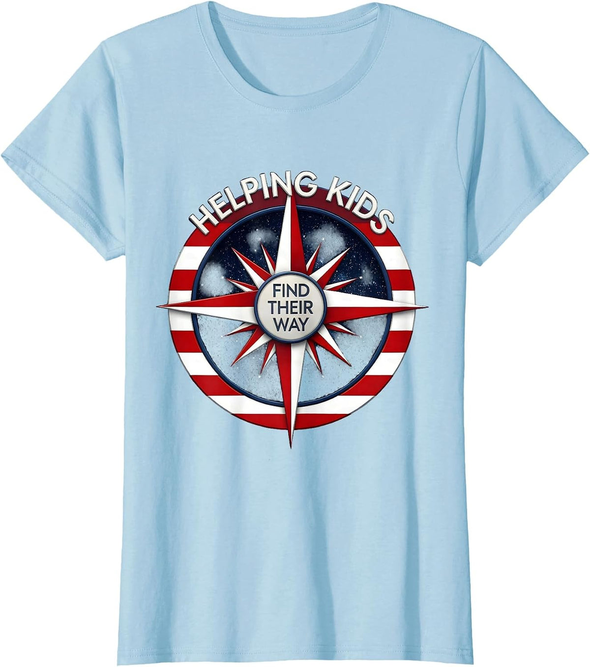 Helping Kids Find Their Way School Counselor T-Shirt - Baby Blue