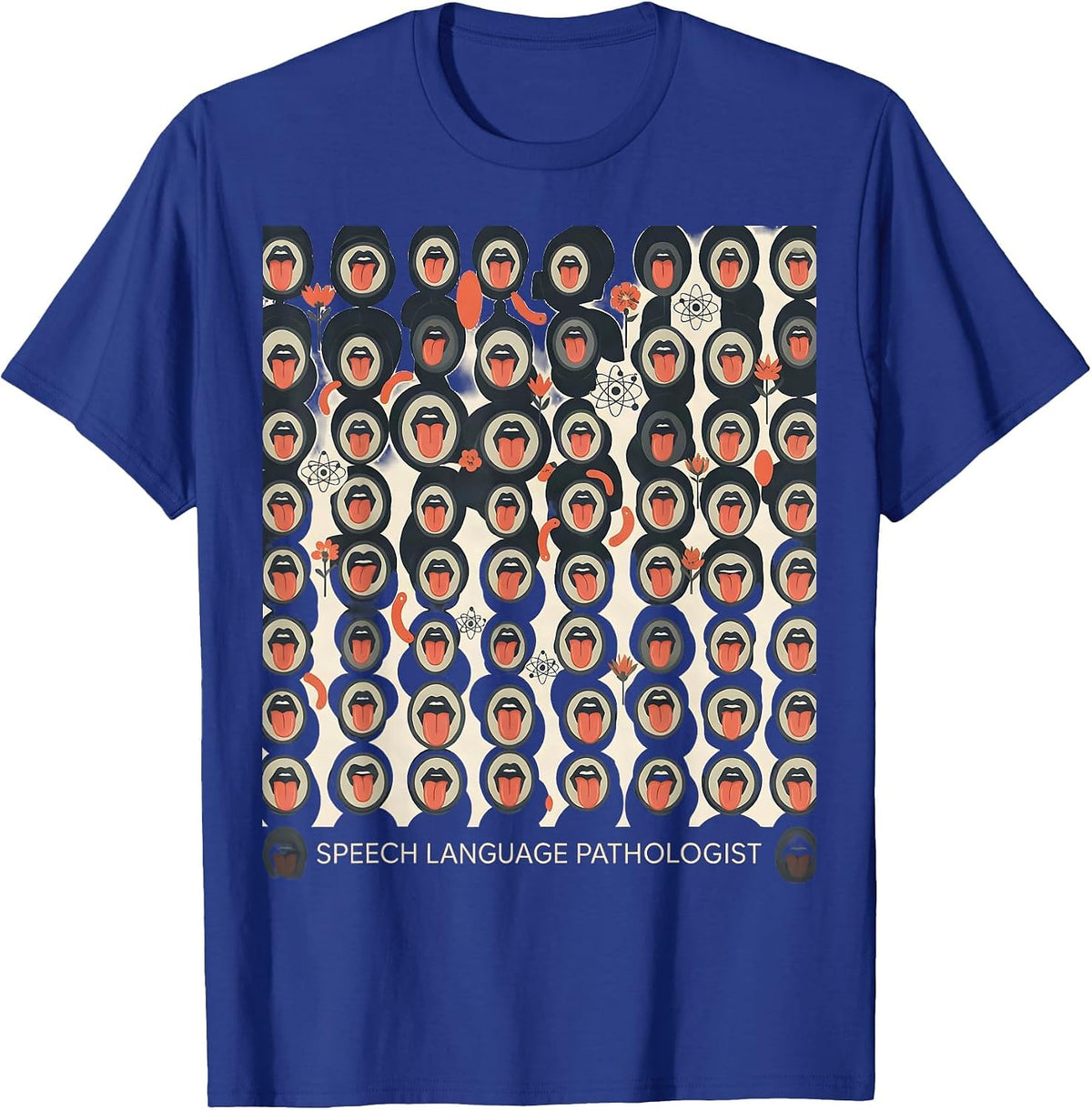 Speech Language Pathologist Midcentury Modern SLP Retro T-Shirt - Royal Blue