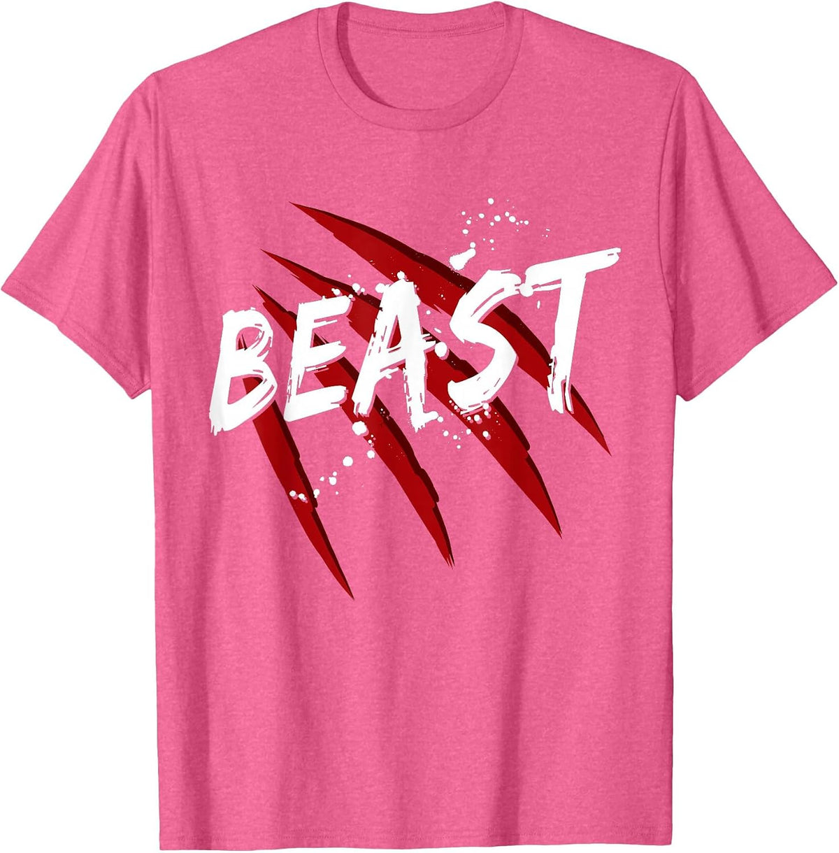 Gym Workout Training Beast Fitness Weight Loss Exercise T-Shirt - Pink Heather