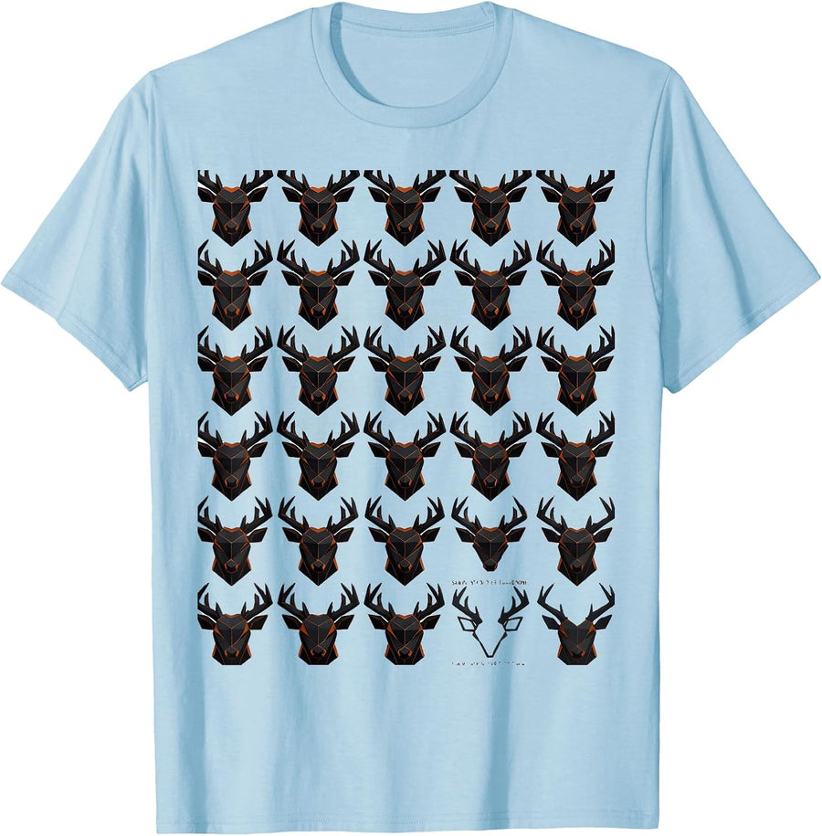 Men's Saw Plenty Of Deer Tagged None Funny Deer Hunting Dad Gift T-Shirt - Baby Blue