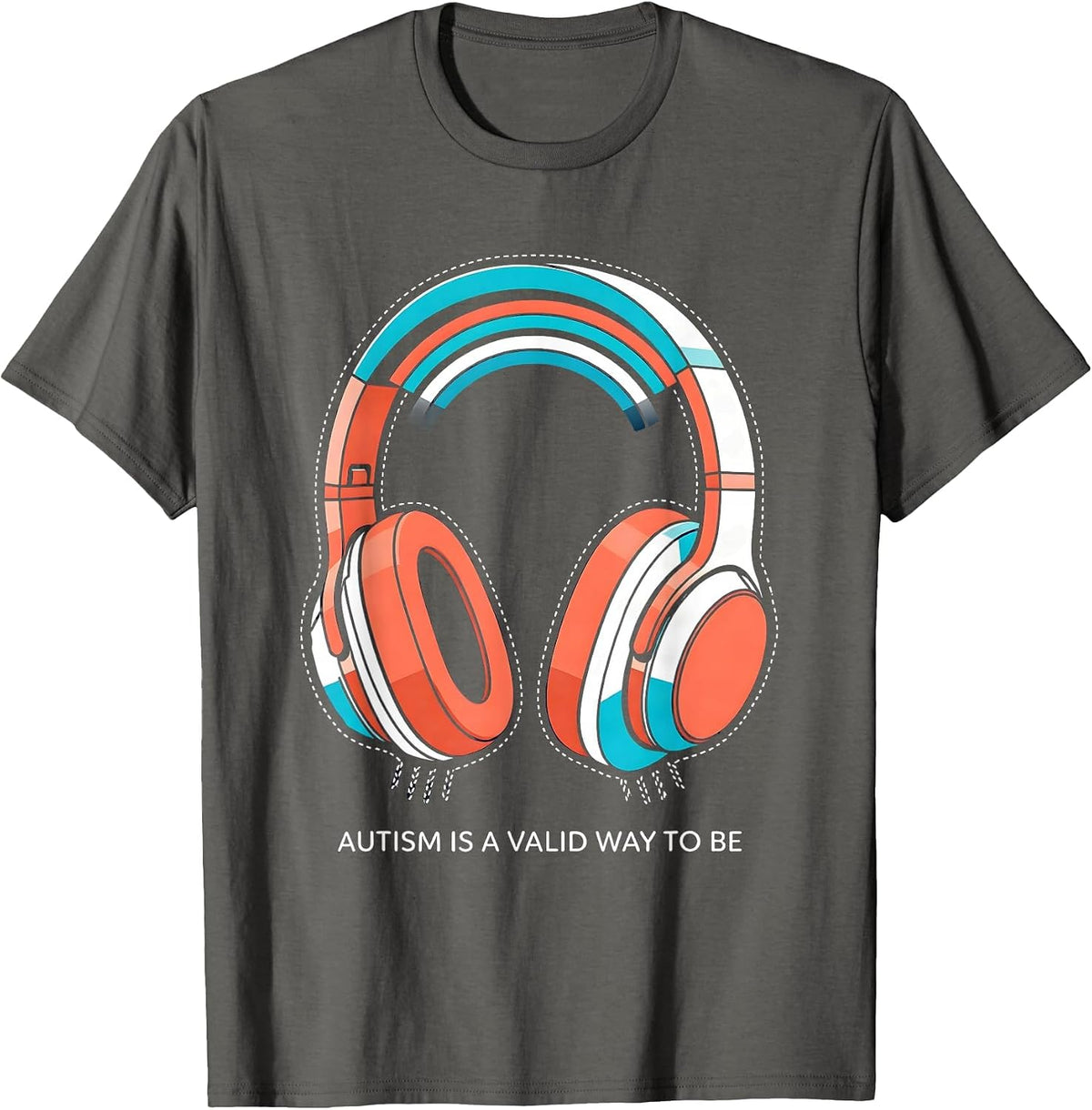 Men's Autism Is A Valid Way To Be Bold Neurodiversity Awareness T-Shirt - Asphalt Grey