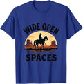 Wide Open Spaces Men's Western Graphic Design T-Shirt - Royal Blue
