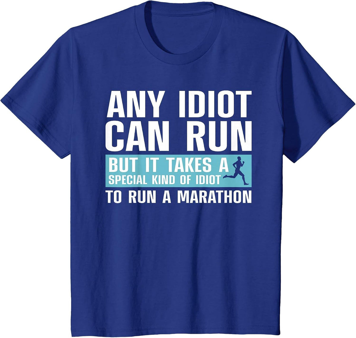 Funny Marathon Art for Men Women Marathoner Running Finisher T-Shirt - Royal Blue