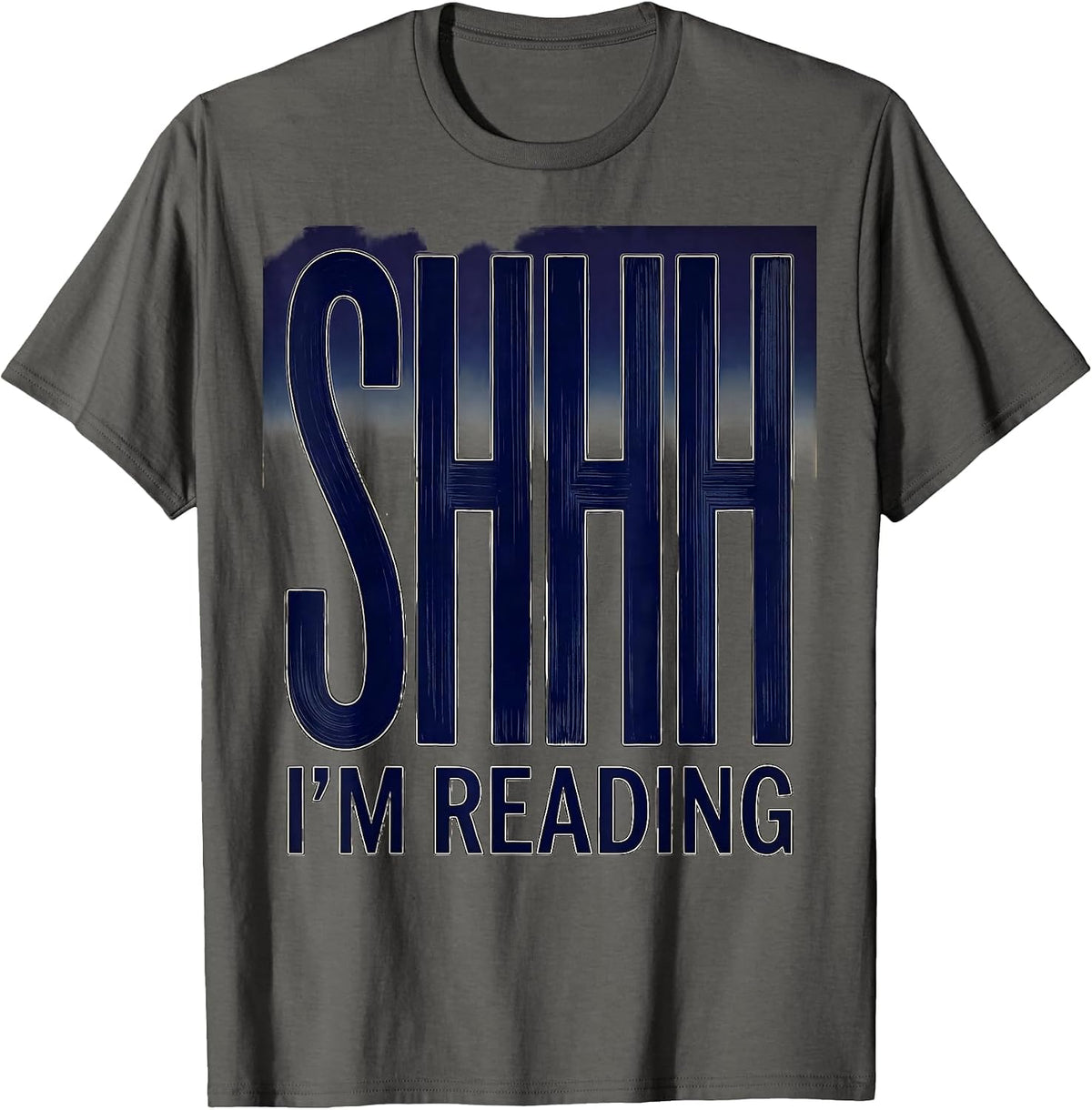 Shhh I'm Reading English Teacher Design T-Shirt - Asphalt Grey