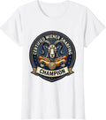 Women's Certified Wiener Snarfing Champion Funny Goat Offensive T-Shirt - White