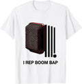 Men's I Rep Boom Bap Minimalist Hip Hop Rap Culture Streetwear T-Shirt - White