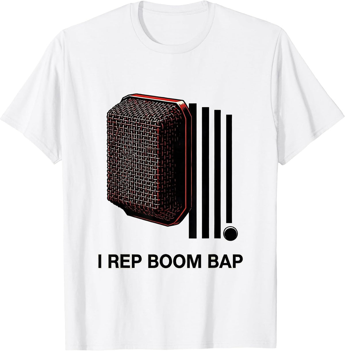 Men's I Rep Boom Bap Minimalist Hip Hop Rap Culture Streetwear T-Shirt - White