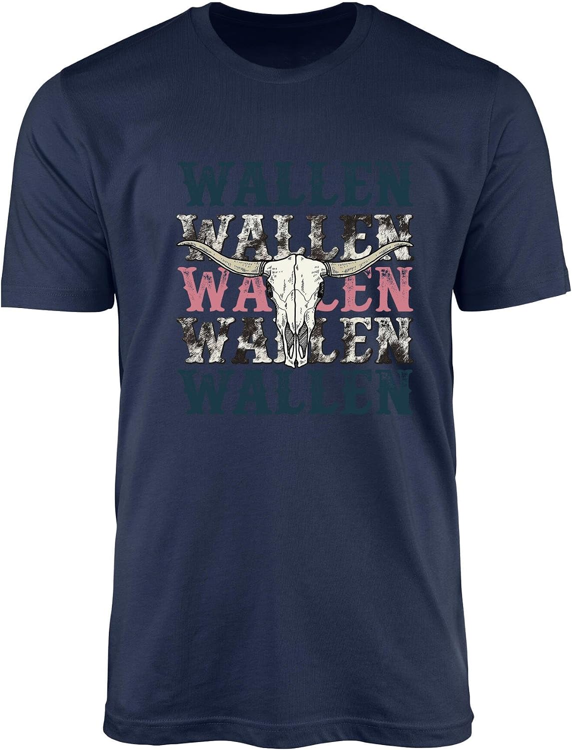 Western-Inspired Graphic T-Shirt for Men and Women - Cow Skull and Bold Typography Design - Standard Fit Short Sleeve Top -