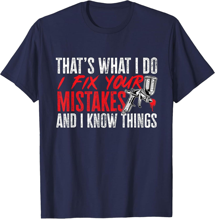 Car Body Painter, Paint T-Shirt - Navy Blue