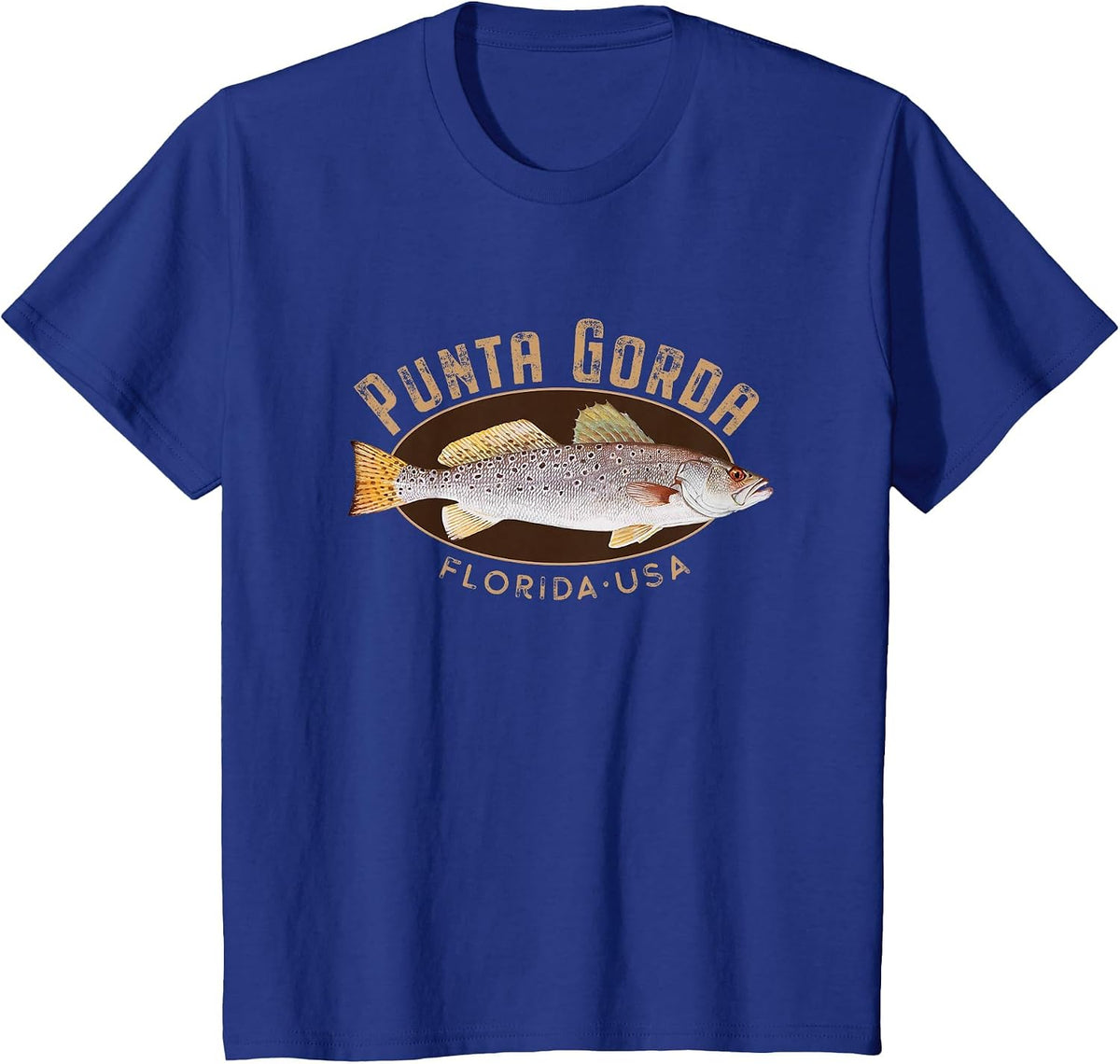 Punta Gorda Florida Fishing Souvenir T-Shirt - Royal Blue