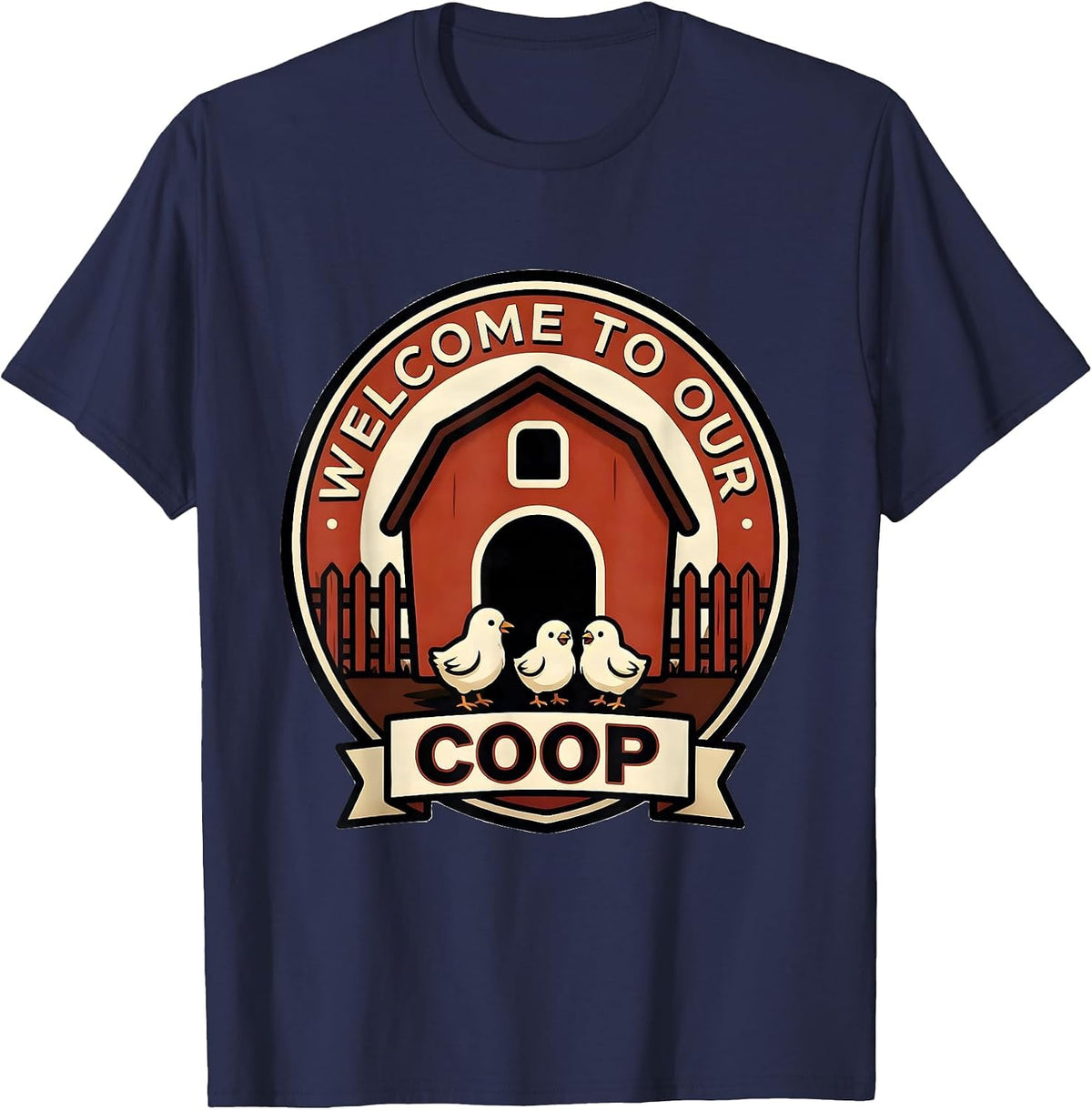 Men's Welcome To Our Coop Teacher Appreciation Preschool Classroom T-Shirt - Navy Blue