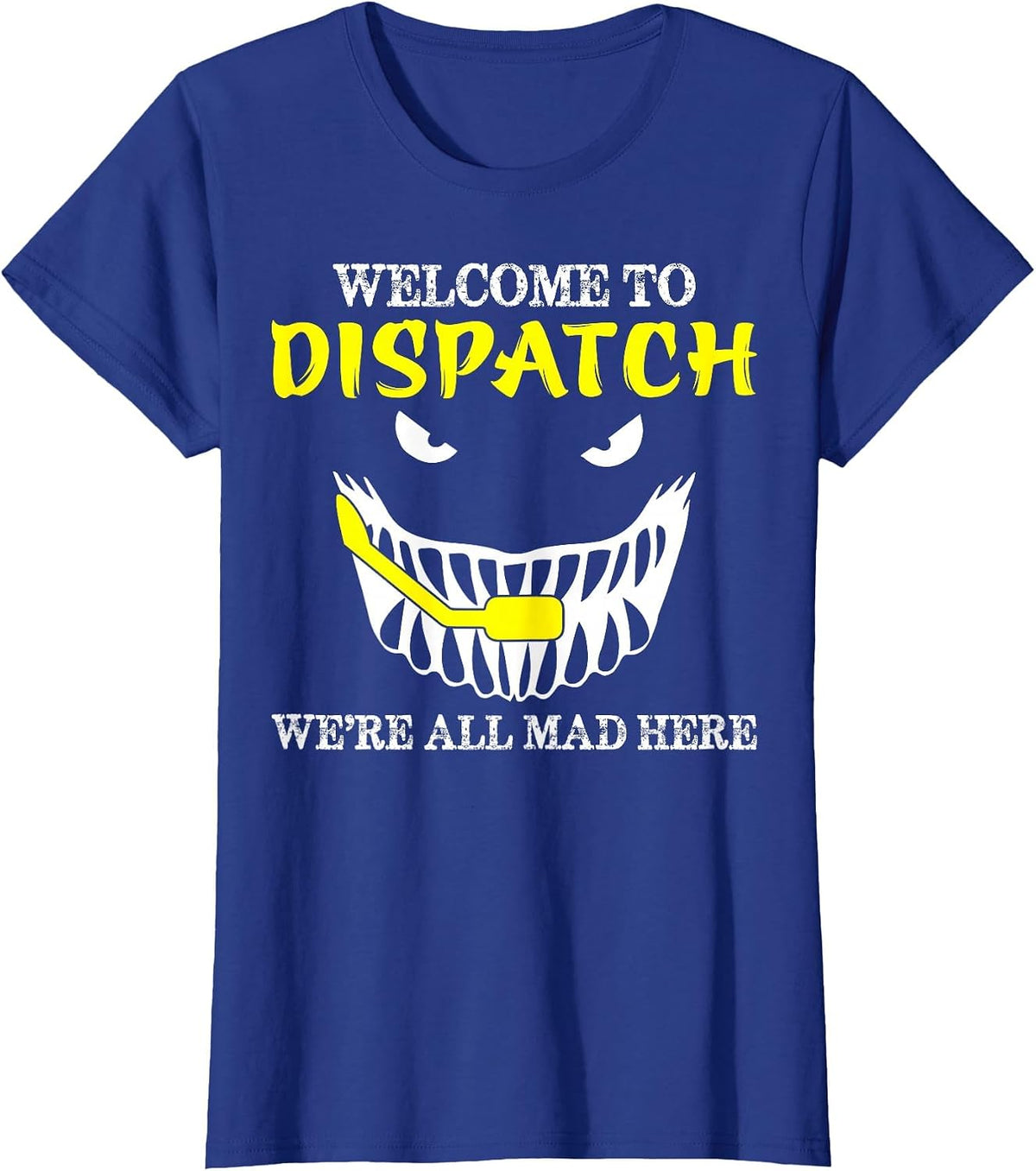 Welcome to Dispatch Funny 911 Dispatch Halloween Spooky T-Shirt - Royal Blue