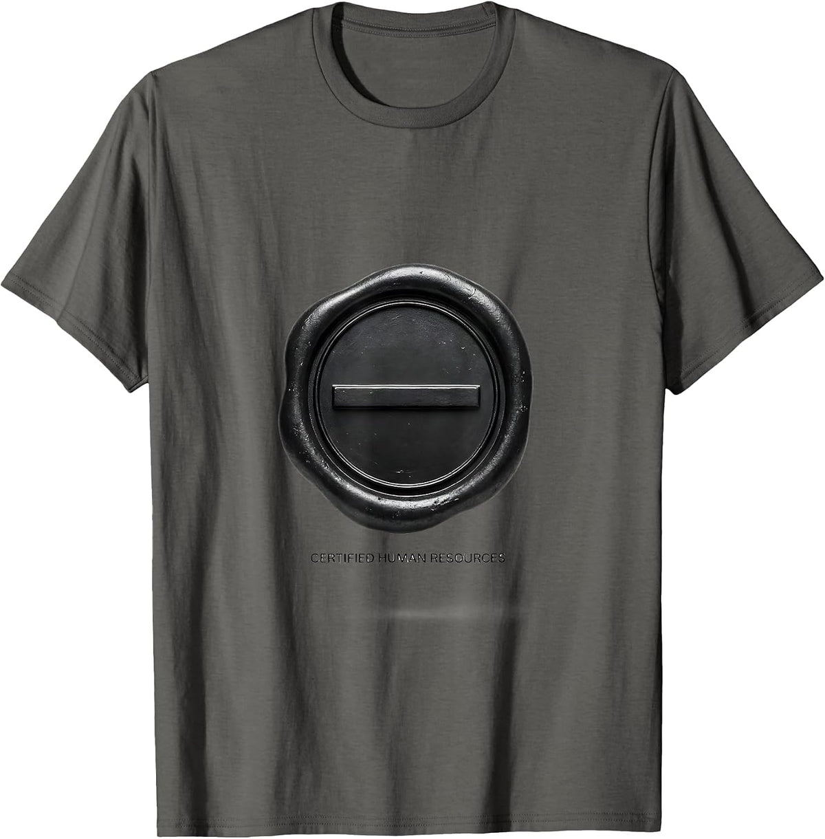 Certified Human Resources Funny HR Office Team Gift T-Shirt - Asphalt Grey