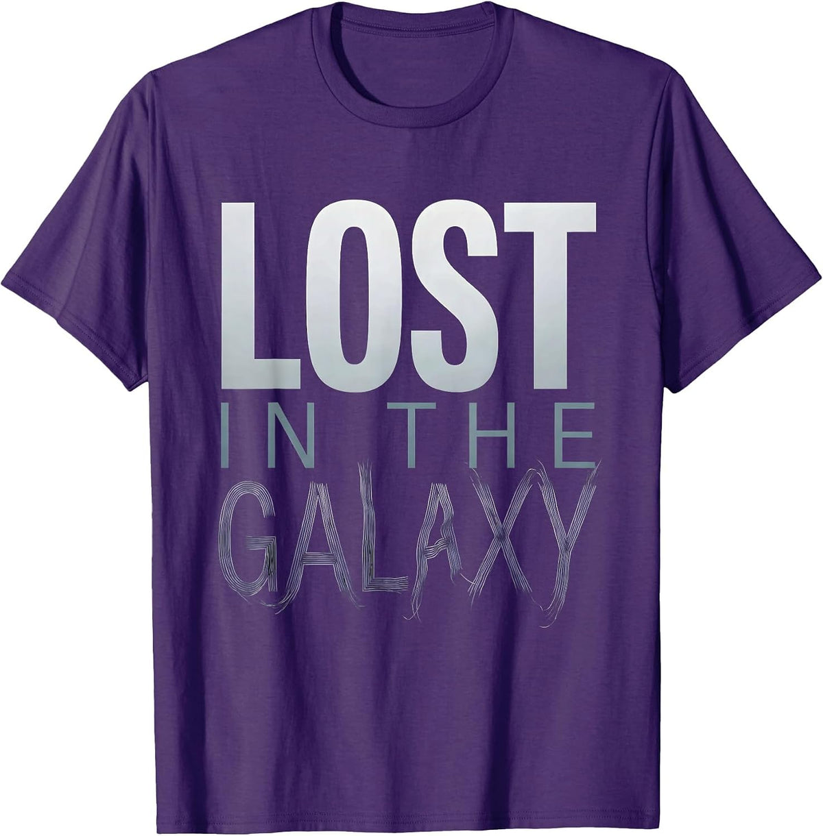 Lost in the Galaxy Cosmic Space Design T-Shirt - Purple