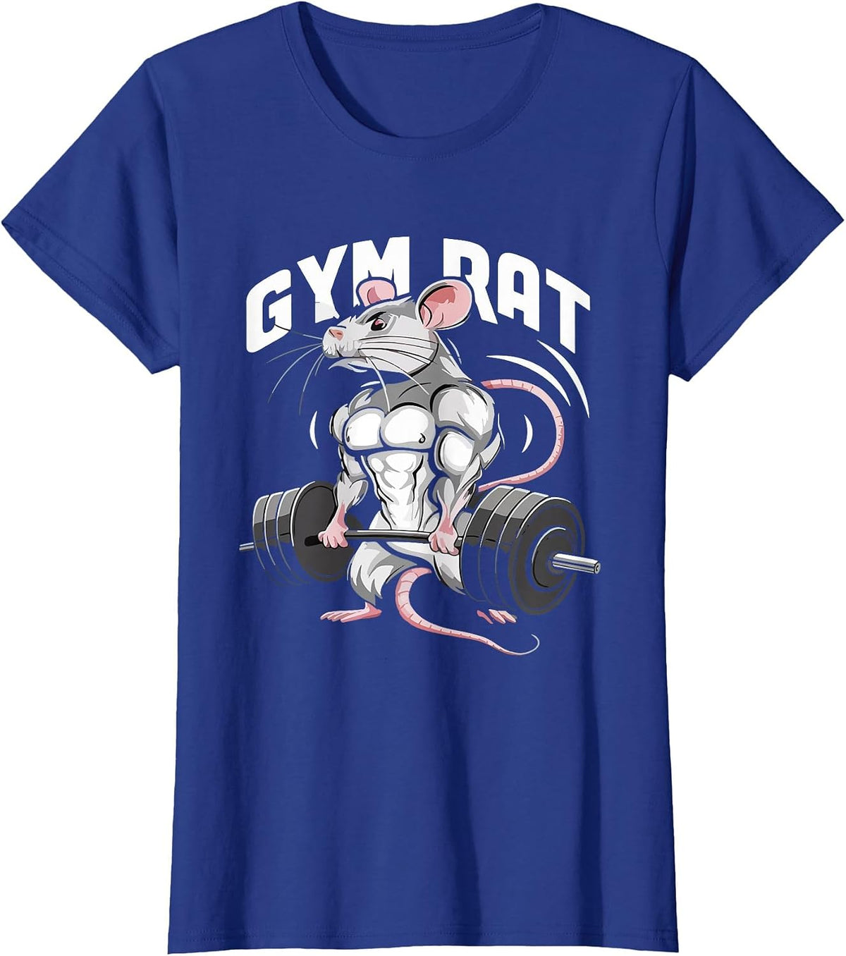 Gym Rat Funny Bodybuilding Fitness Workout Gym Weightlifter T-Shirt - Royal Blue