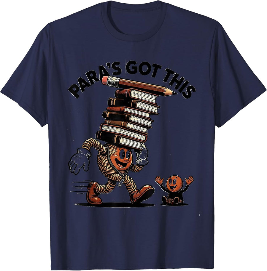 Para's Got This Funny Paraeducator Support Staff T-Shirt - Navy Blue