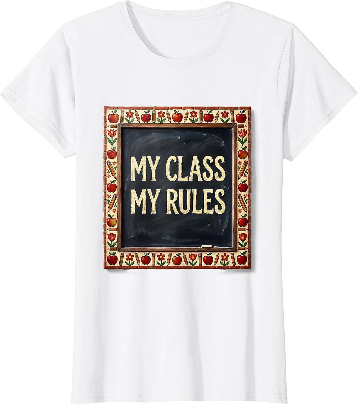 My Class My Rules Second Grade Teacher Design T-Shirt - White