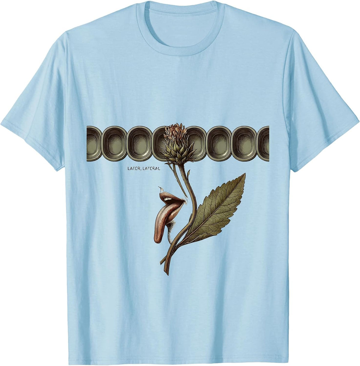 Later, Lateral Botanical Speech-Language Pathologist SLP T-Shirt - Baby Blue