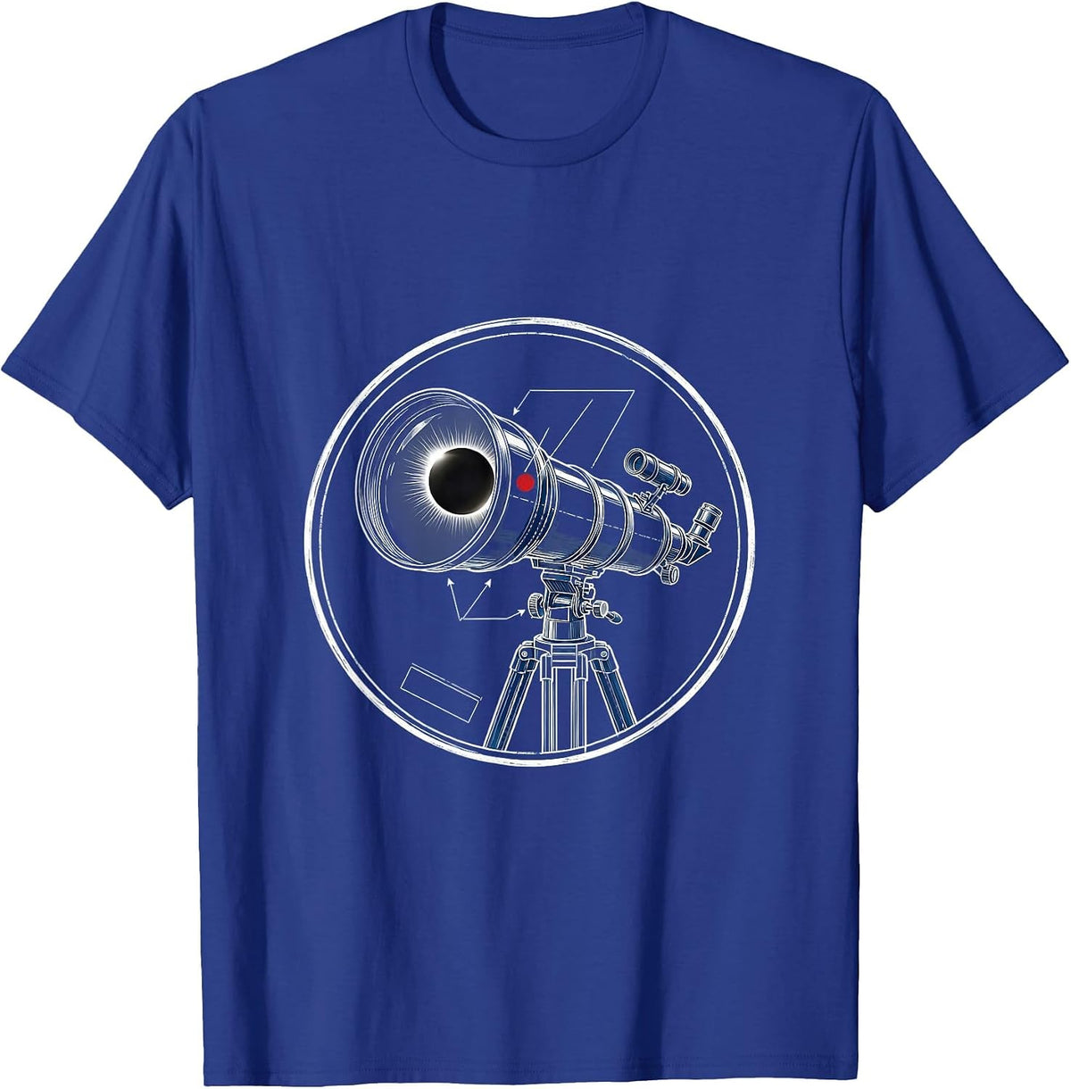 Men's Solar Eclipse Telescope Science Teacher Gift T-Shirt - Royal Blue