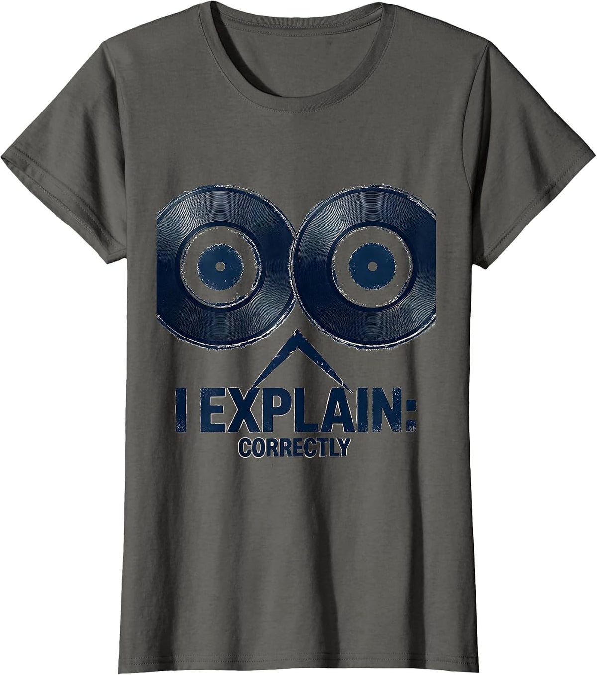 Women's I Explain Correctly Funny Grammar Teacher Punctuation Humor T-Shirt - Asphalt Grey