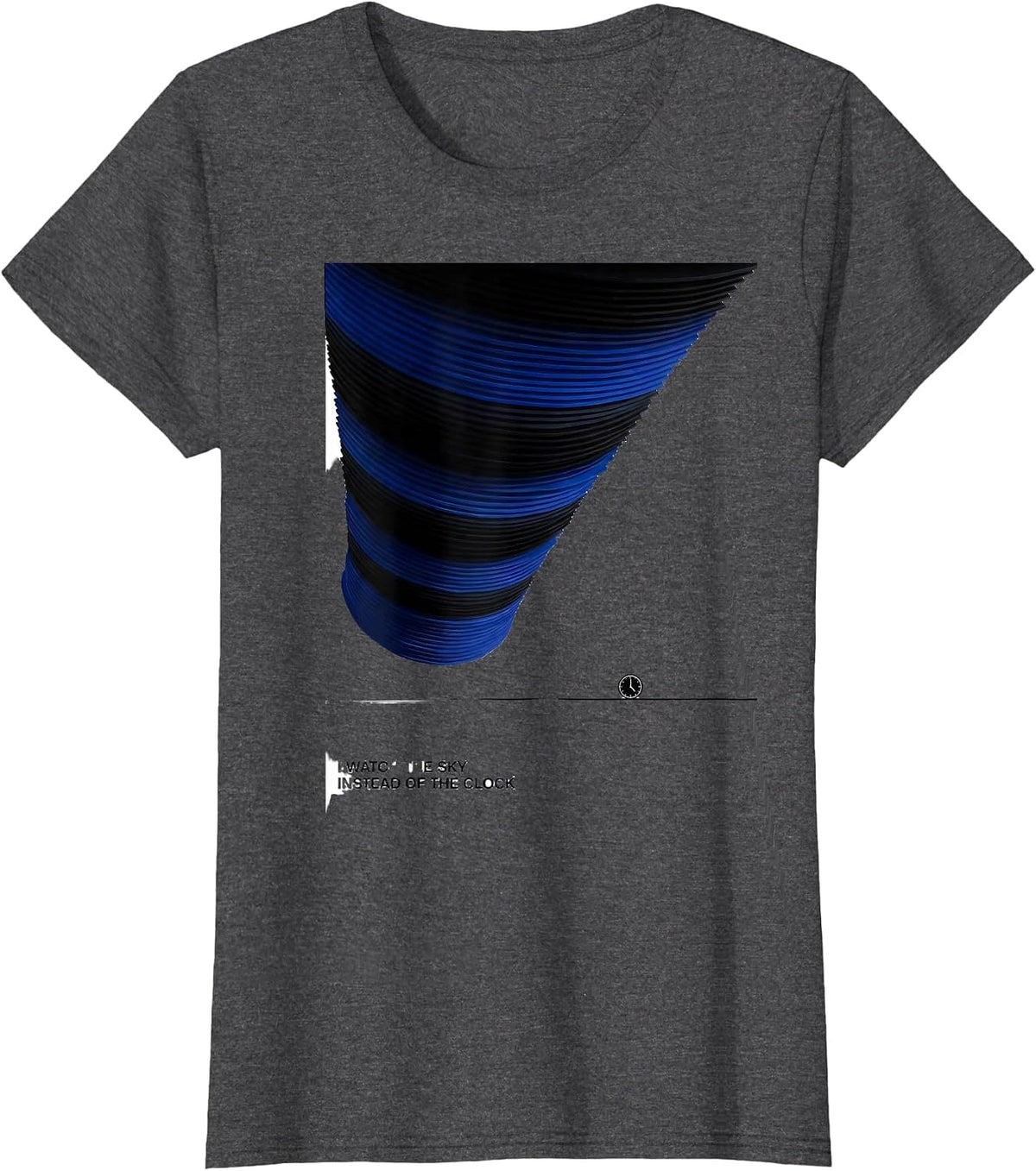 Women's I Watch The Sky Instead Of The Clock Funny Meteorology Gift T-Shirt - Dark Heather Grey