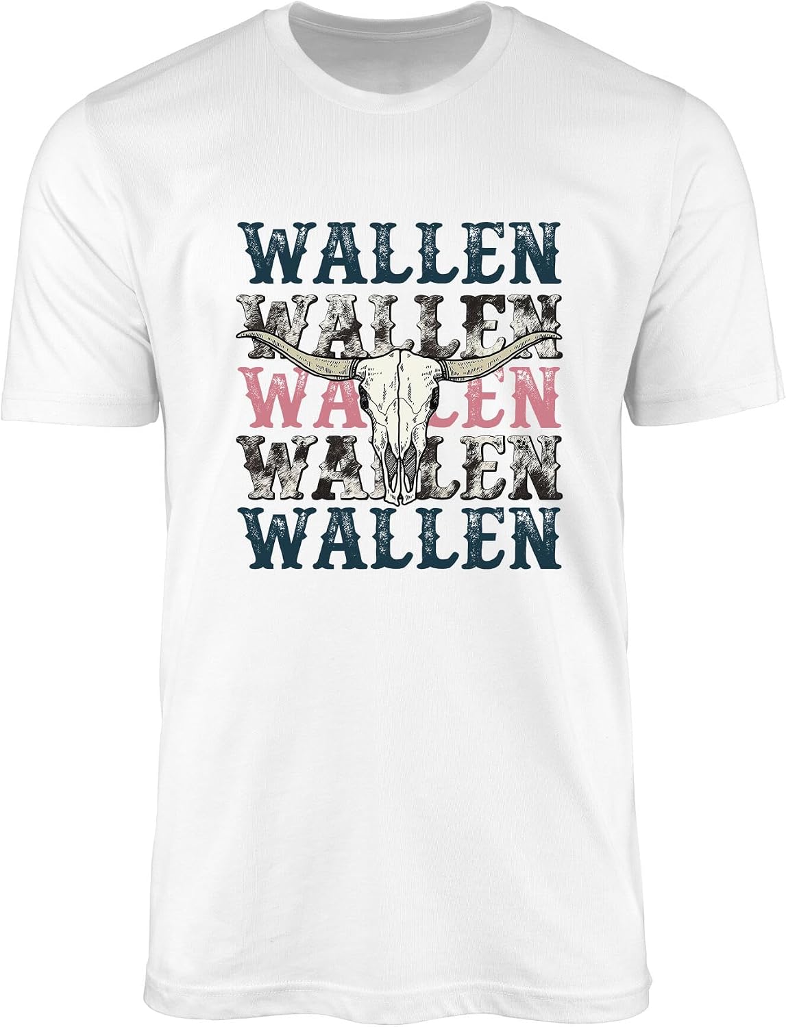 Western-Inspired Graphic T-Shirt for Men and Women - Cow Skull and Bold Typography Design - Standard Fit Short Sleeve Top -
