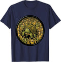 Turtle Hiding in Shell Crowd Funny Introvert T-Shirt - Navy Blue
