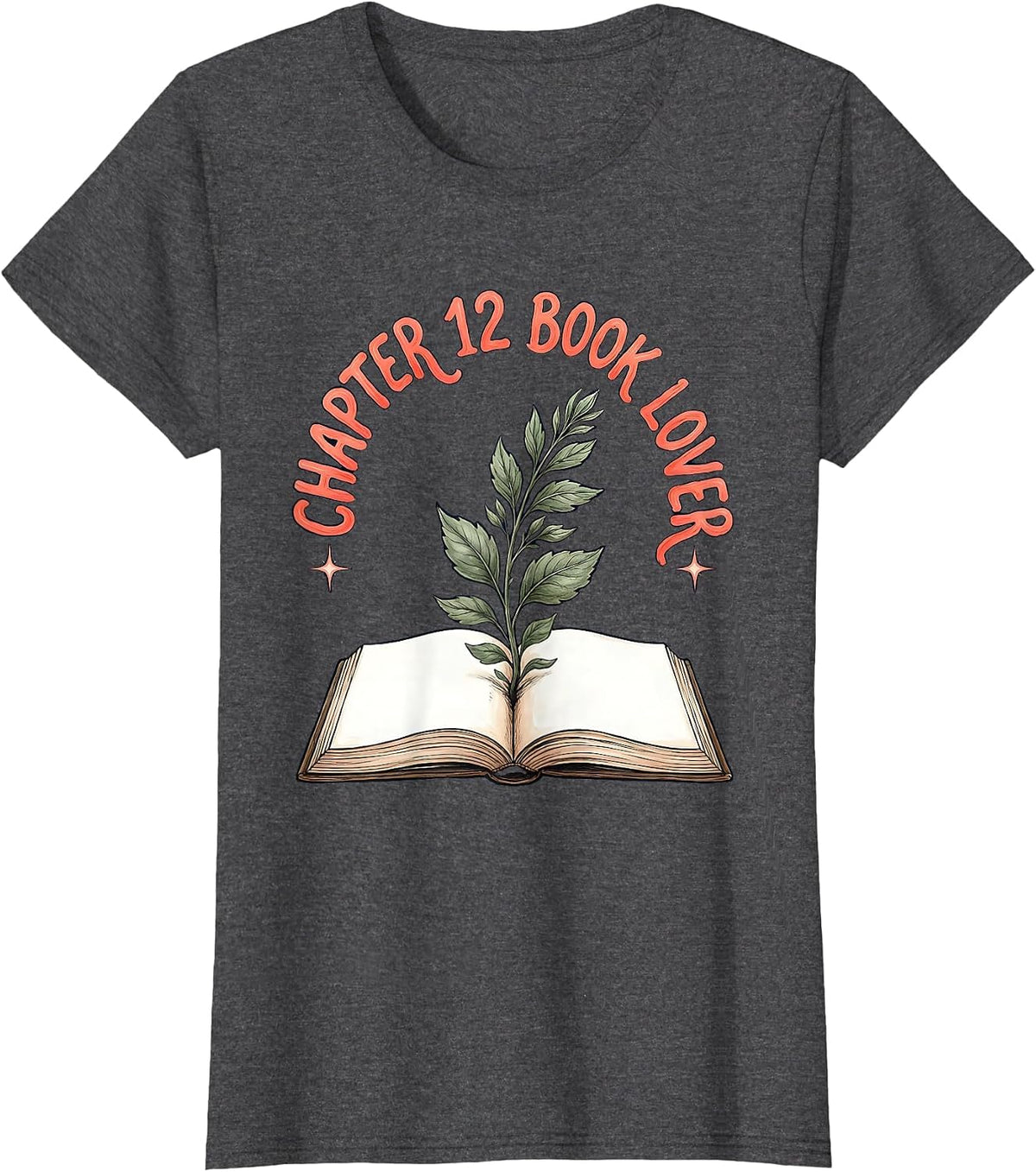 Women's Chapter 12 Book Lover Birthday Bookworm 12 Years Old T-Shirt - Dark Heather Grey