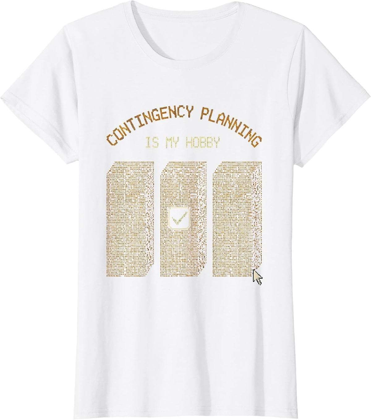 Women's Contingency Planning Is My Hobby Funny English Teacher Owl T-Shirt - White