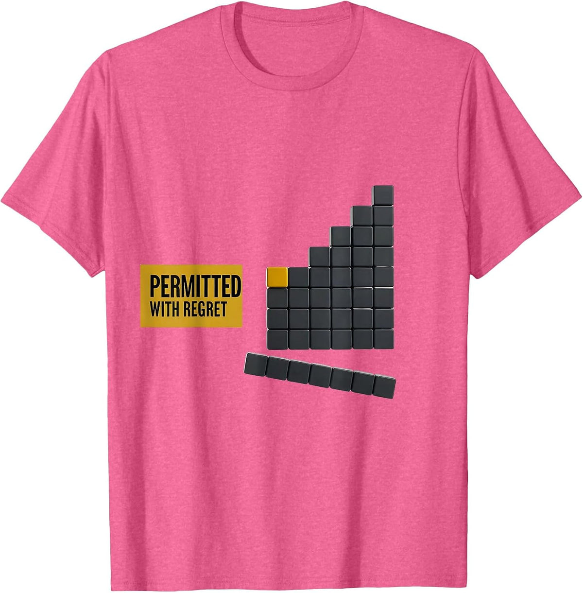 Permitted, With Regret Funny Periodic Table Chemistry T-Shirt - Pink Heather