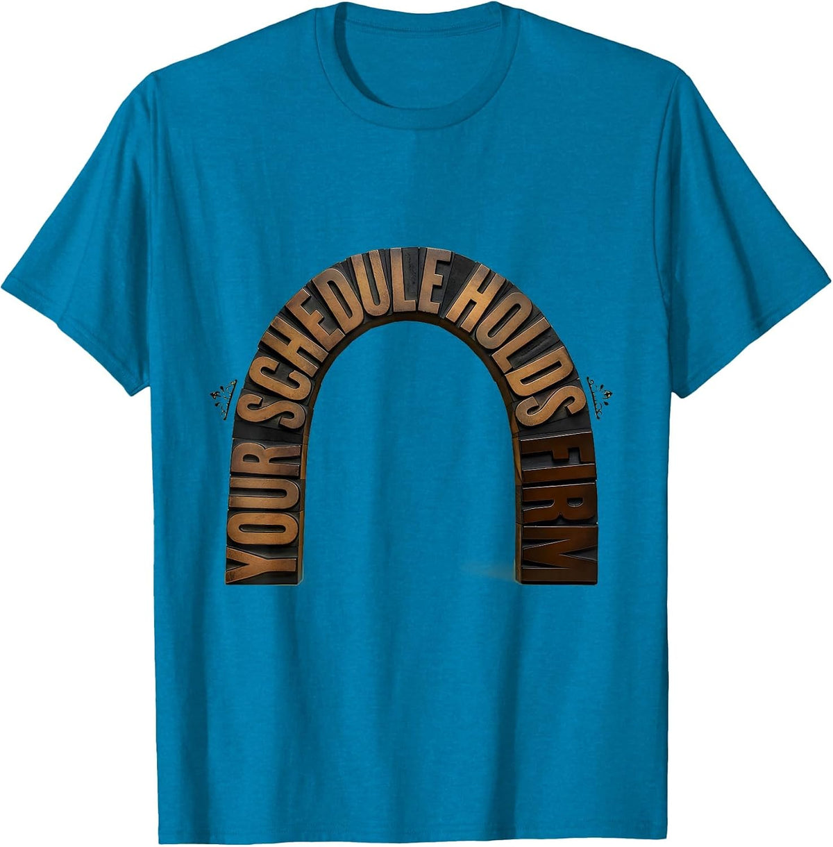 Your Schedule Holds Firm Groovy School Counselor Funny T-Shirt - Sapphire Blue