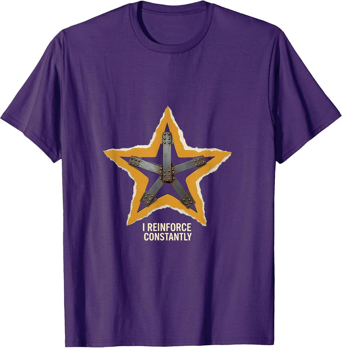 I Reinforce Constantly Funny Teacher Frog Back to School T-Shirt - Purple