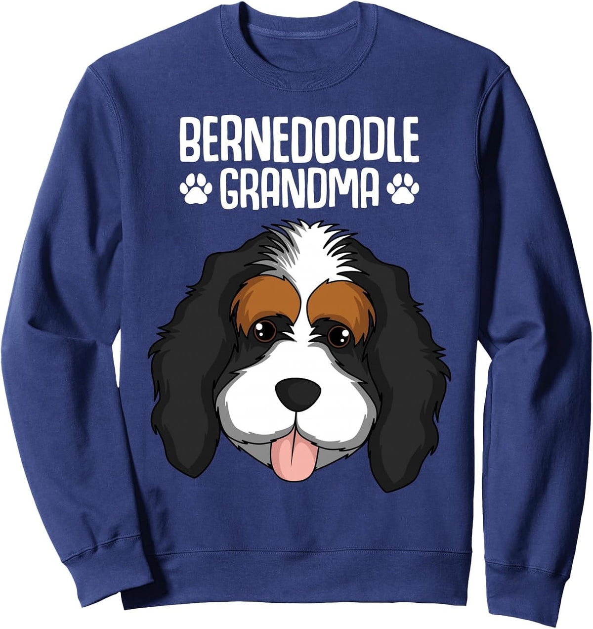 Bernedoodle Grandma Dog Mom Owner Womens Sweatshirt - Adult Unisex Navy Blue