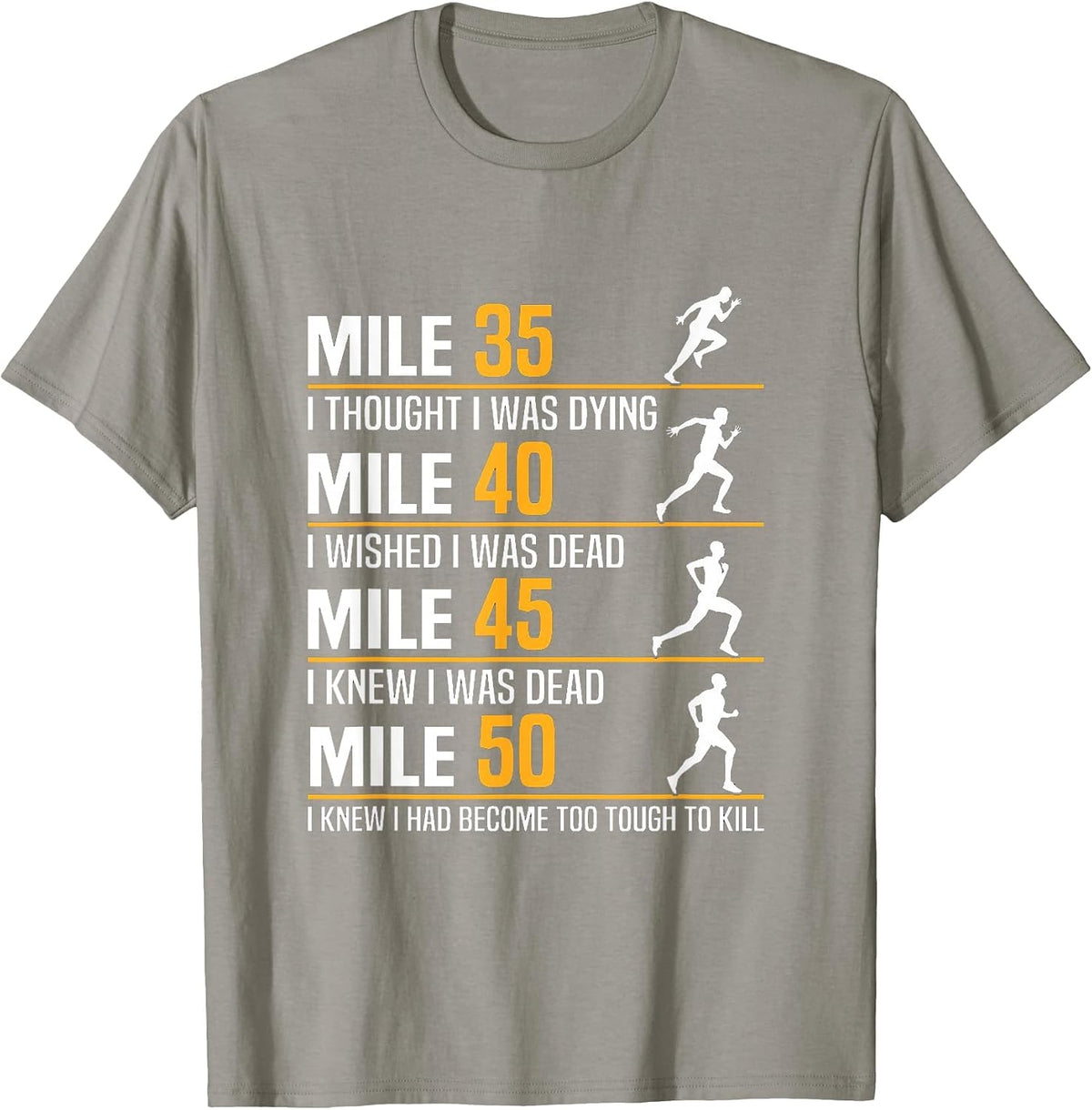 Ultrarunner Training Ultramarathon 50 Miles Ultrarunning T-Shirt - Slate Grey