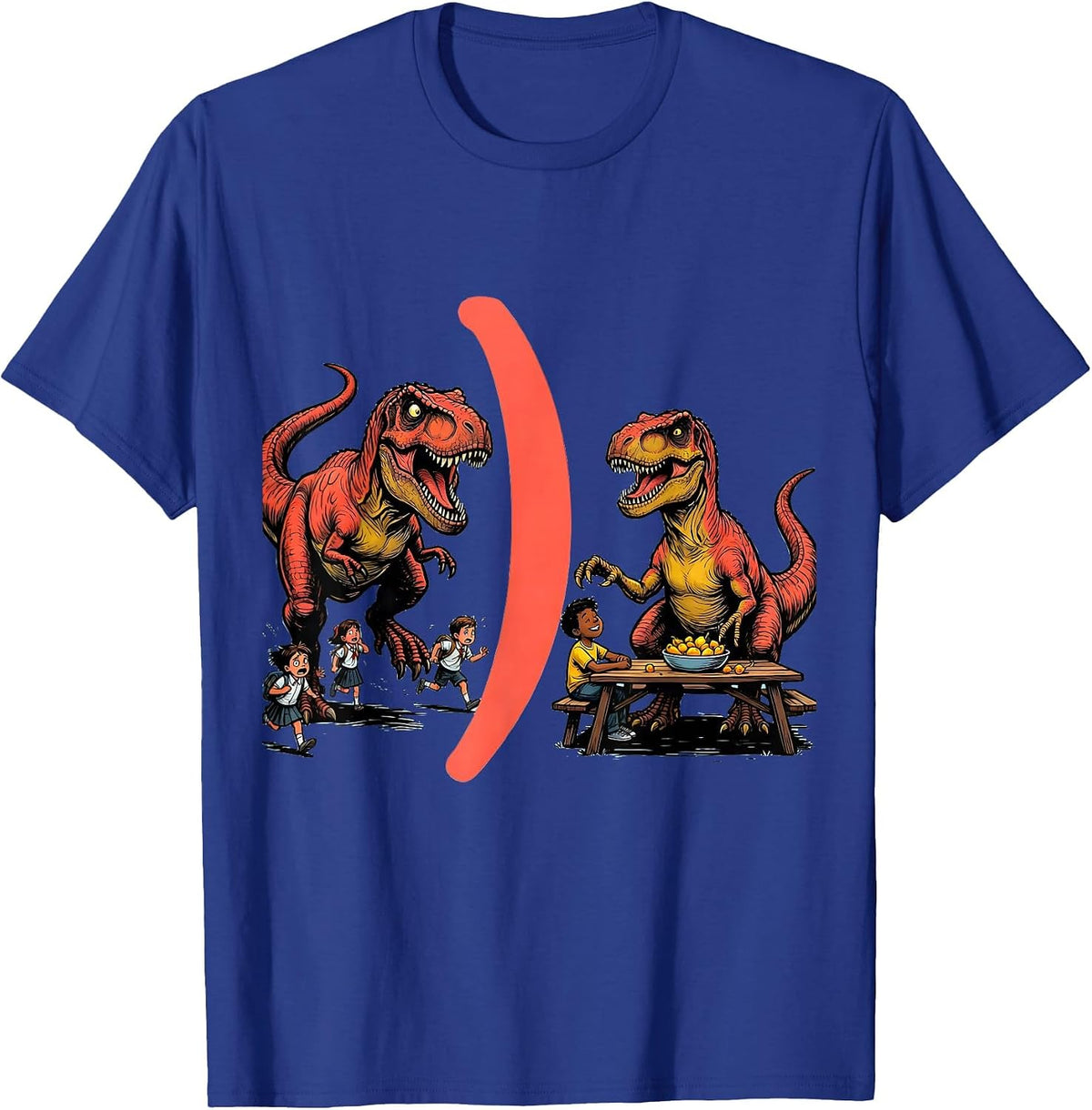 Men's Carnotaurus Punctuation Humor Funny Grammar Teacher Gift T-Shirt - Royal Blue