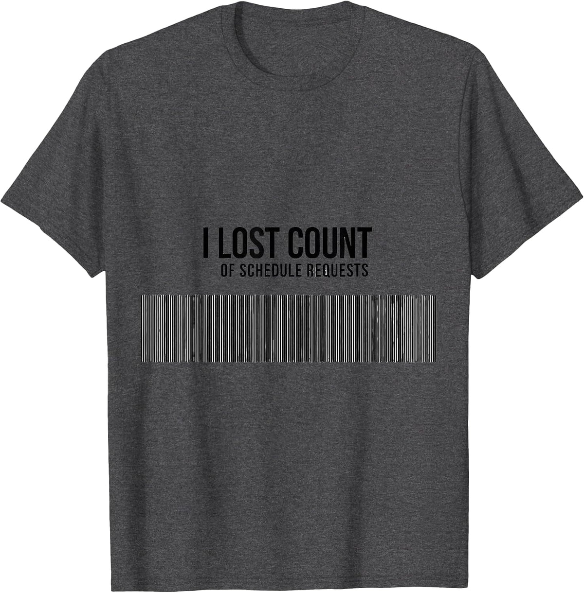 Men's I Lost Count Of Schedule Requests Groovy School Counselor T-Shirt - Dark Heather Grey