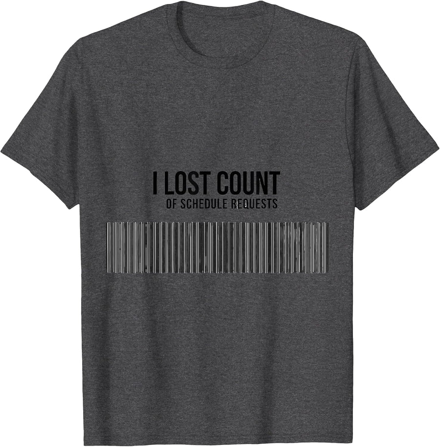 Men's I Lost Count Of Schedule Requests Groovy School Counselor T-Shirt - Dark Heather Grey