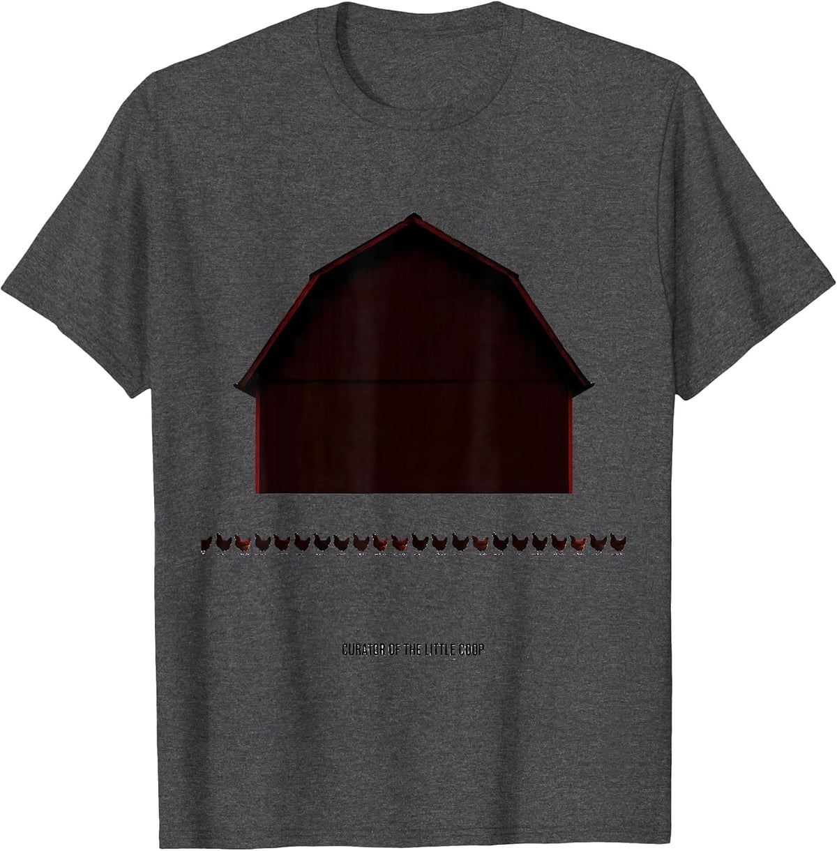 Curator Of The Little Coop Cute Teacher Chicken Preschool T-Shirt - Dark Heather Grey