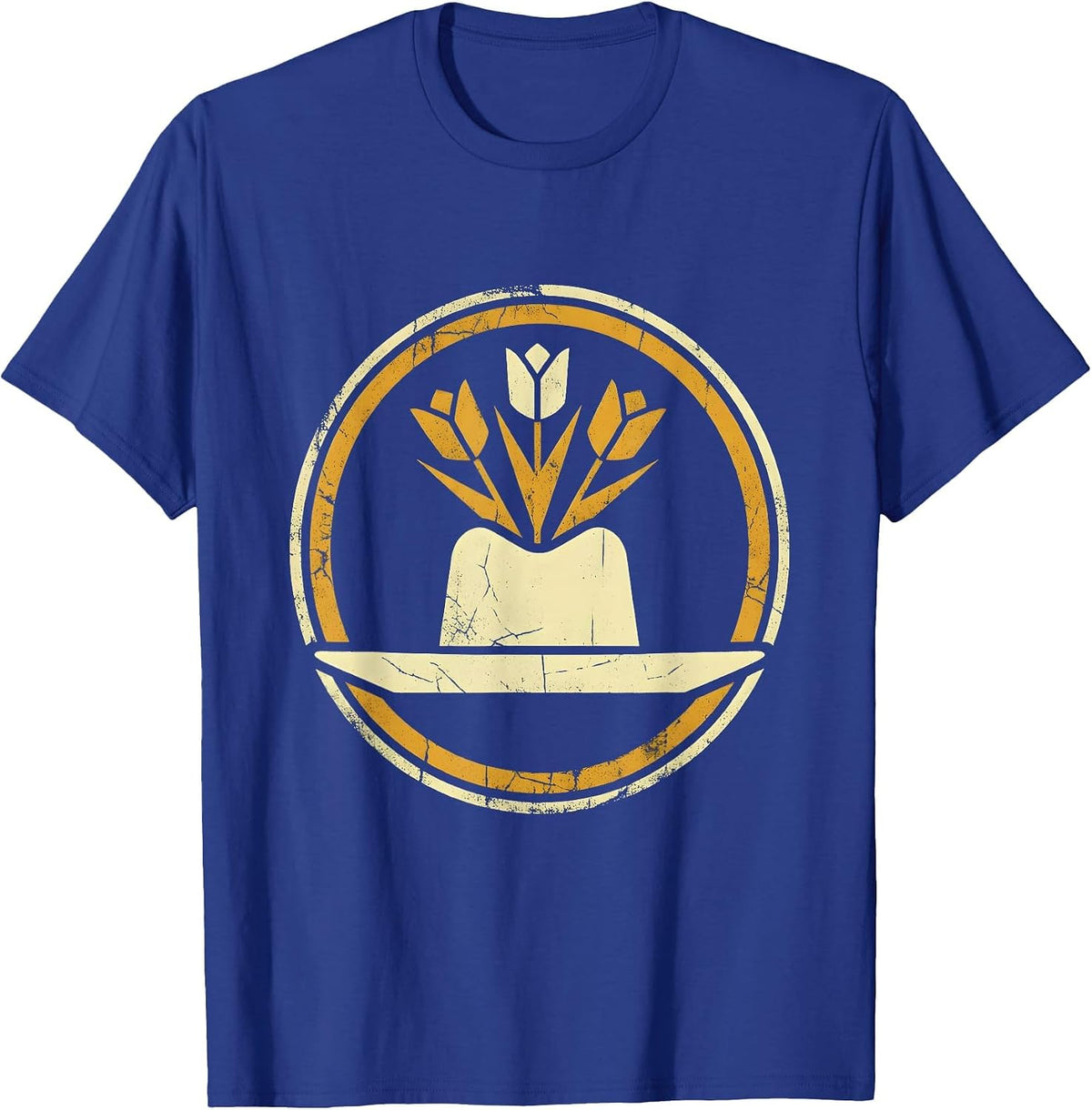 Cowgirl Hat Wildflowers Western Boho Floral Design T-Shirt - Royal Blue